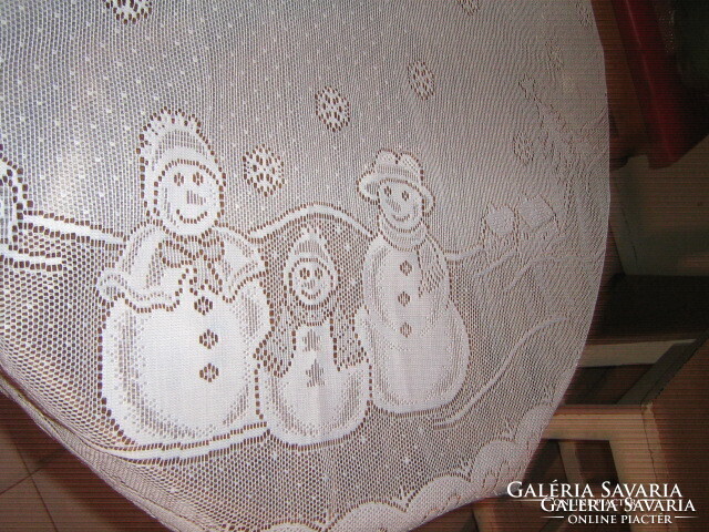 Aranyos karácsonyfa talp takaró csipke terítő