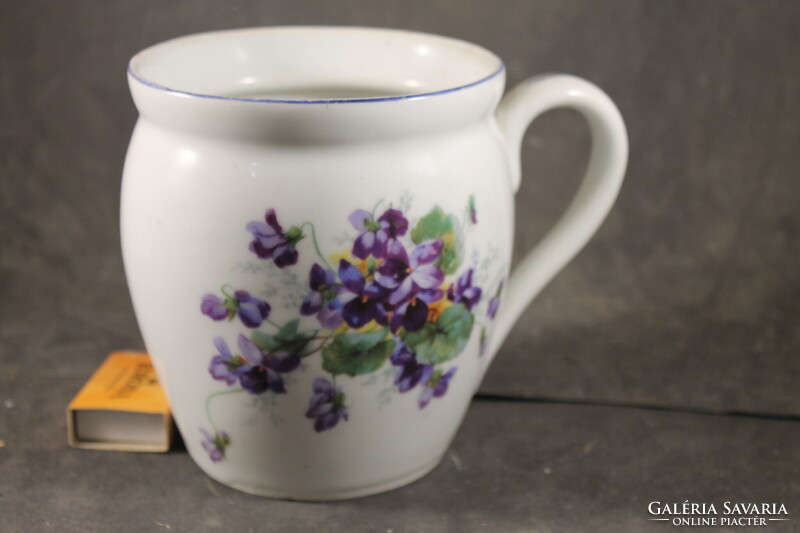 Antik ibolyás nagyméretű hasas bögre 669