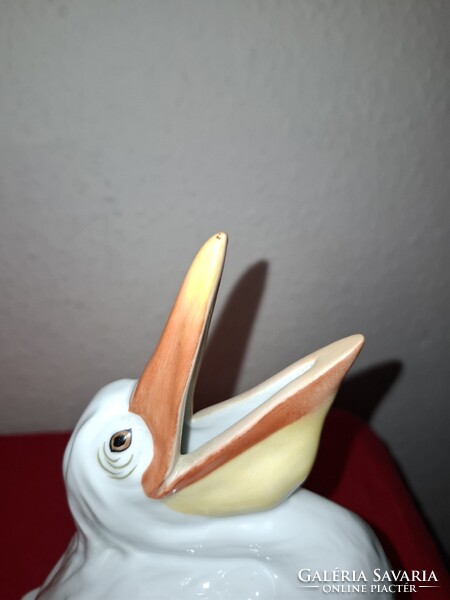 Herendi  Színes Pelikán madár eladó a képek alapján 20,5 cm