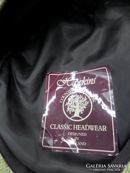 Hawkins (eredeti) férfi 60 XL - exkluzív vadász 100% gyapjú téli flat cap / lapos sapka