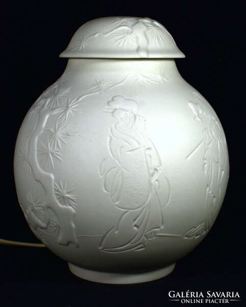 RITKASÁG ! JAPÁN MINTÁS HERENDI PORCELÁN GÖMB LÁMPA