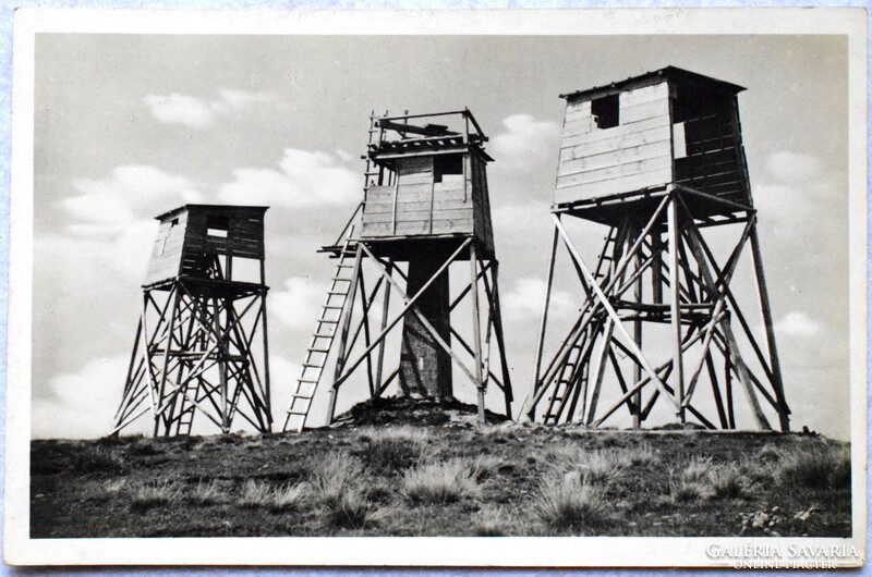 Stoj csúcsa , kilátók / Kárpátalja -  régi fotó képeslap