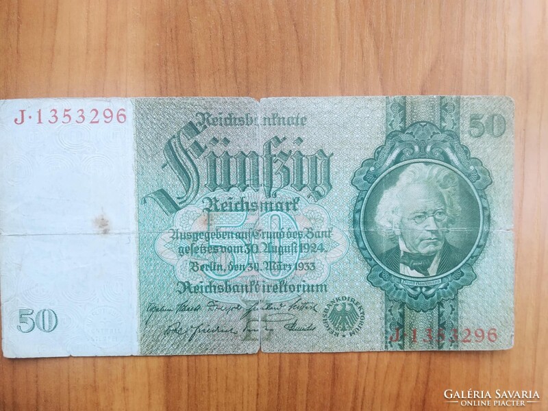Németország, 50 Márka, Fünfzig Reichsmark, 1933
