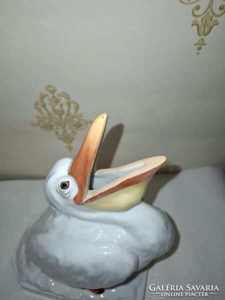 Herendi  Színes Pelikán madár eladó a képek alapján 20,5 cm