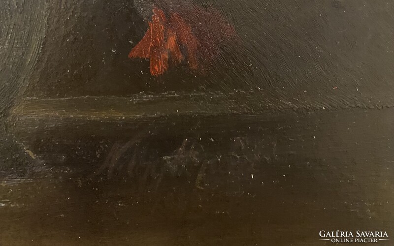 Virágcsendélet - olaj, karton