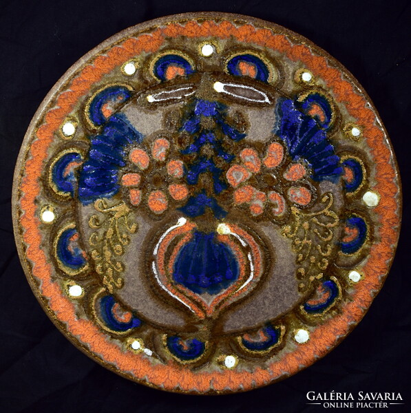 RETRÓ ABSZTAKT MINTÁS NÉMET KERÁMIA FALI DÍSZTÁL