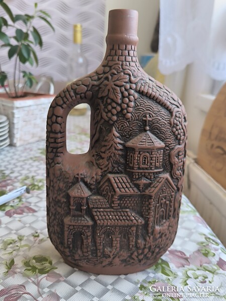 Német , kerámia dísz üveg,asztalközép kínáló  eladó!