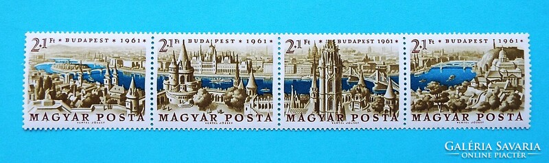 (Z) 1961. 34. Bélyegnap összefüggő csík** - (Kat.: 800.-)