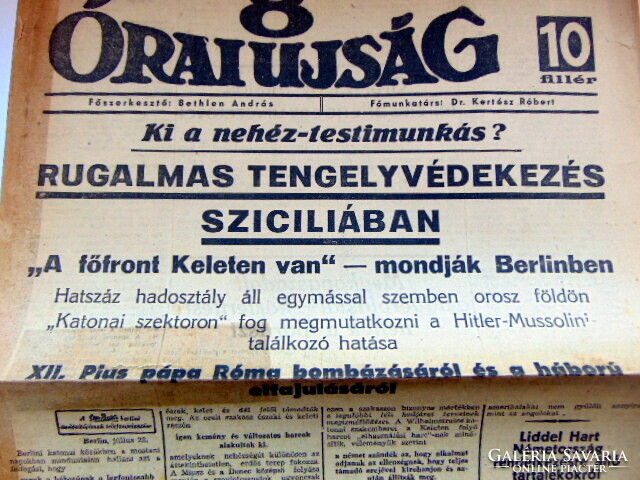 1943 július 22. – 8 Órai Újság – Ssz.: 209
