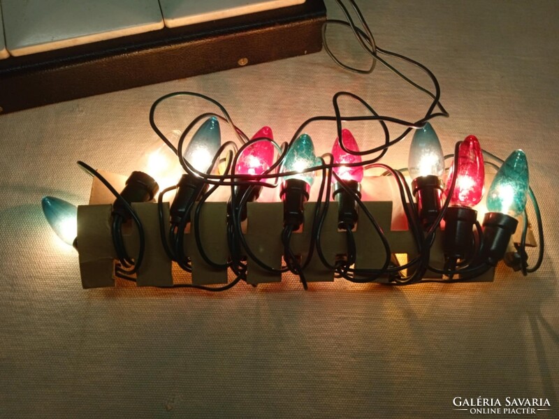 Régi, retró,  PHILIPS  karácsonyfa égősor, izzósor  16 darabos --11--
