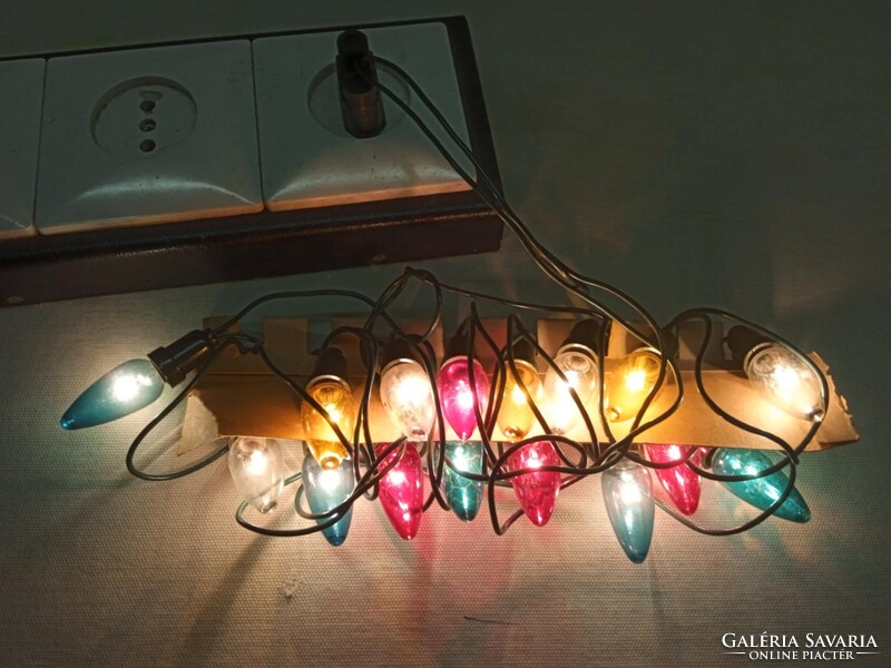 Régi, retró,  PHILIPS  karácsonyfa égősor, izzósor  16 darabos --11--