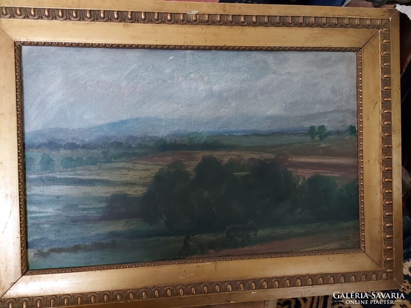 Kernstok Károly : Tájkép olaj , karton