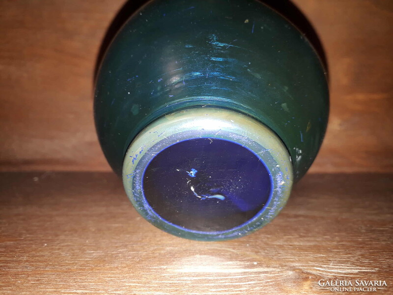 Steuben Glass / Kék Aurene / üveg váza / U.S.A.