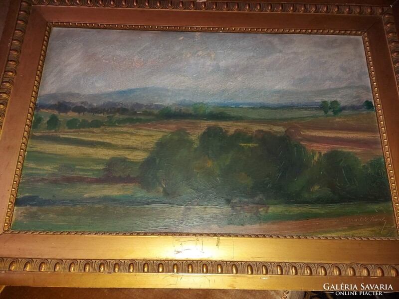 Kernstok Károly : Tájkép olaj , karton