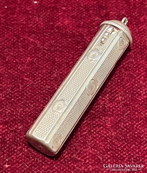 Art Deco ezüst rúzstartó 900/1000, háromszög 3 jellel, 1920-1940 közötti