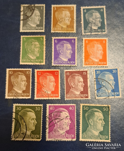 Német Megszállás (Hitler) Bélyegek 1/2/10