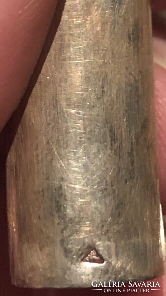 Art Deco ezüst rúzstartó 900/1000, háromszög 3 jellel, 1920-1940 közötti
