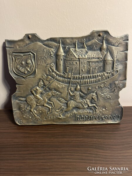Gellér B.István Nagyvázsony Bronz dombormű, falikép