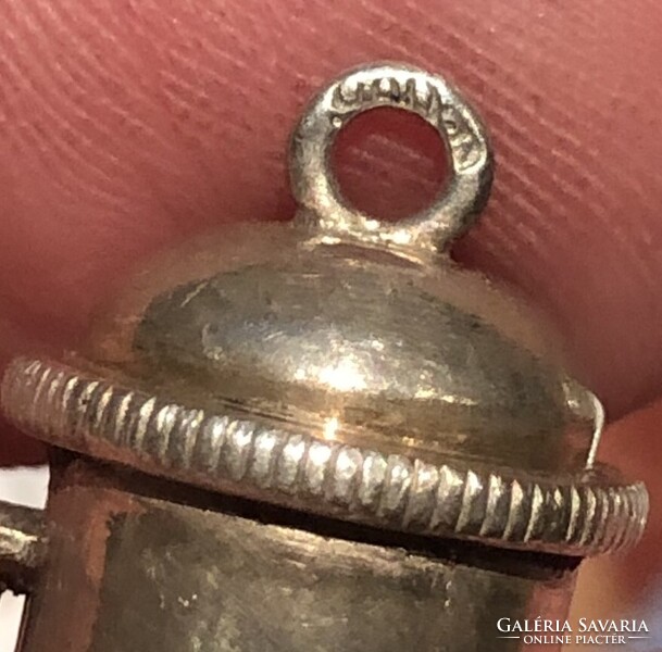 Art Deco ezüst rúzstartó 900/1000, háromszög 3 jellel, 1920-1940 közötti