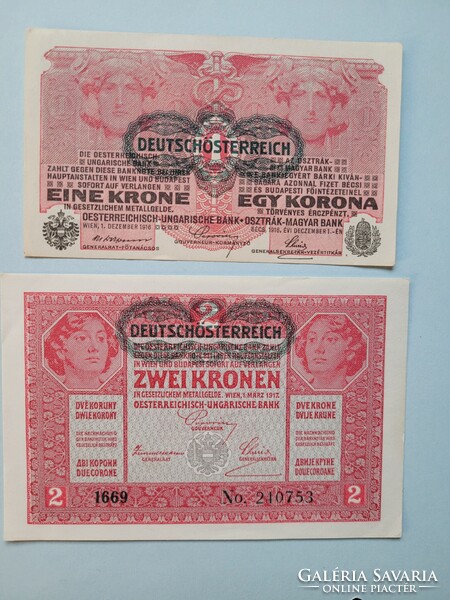 EGY KORONA 1916+ KÉT KORONA1917