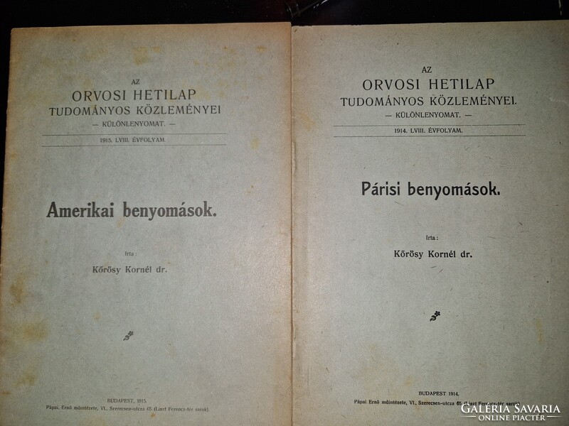 1914-1915, két orvosi füzetke