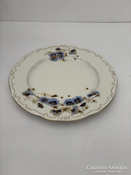 Zsolnay búzavirág mintás lapos és mély porcelán tányér