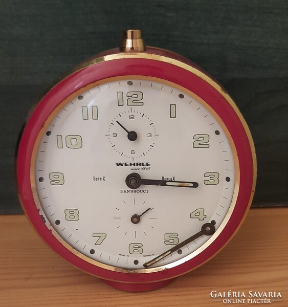 Wehrle Sanssouci Duplex  mechanikus ébresztőóra