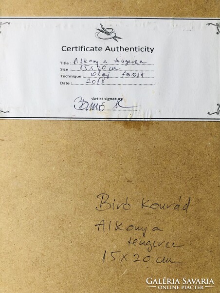 Alkony a tengeren. olaj,farost art by Konrad Biro .