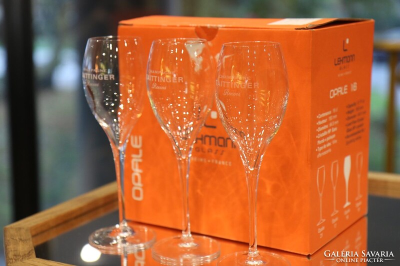 TAITTINGER Champagne 16 cl-es kristályüveg kóstoló pohár készlet (6 db)