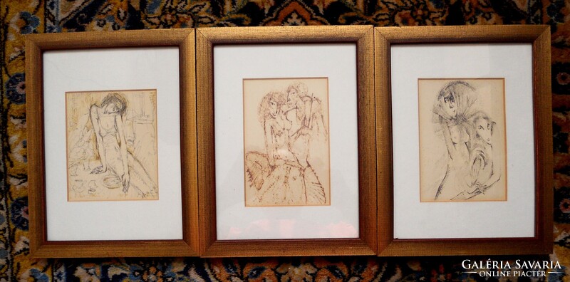 Német művész grafikái   3 db.