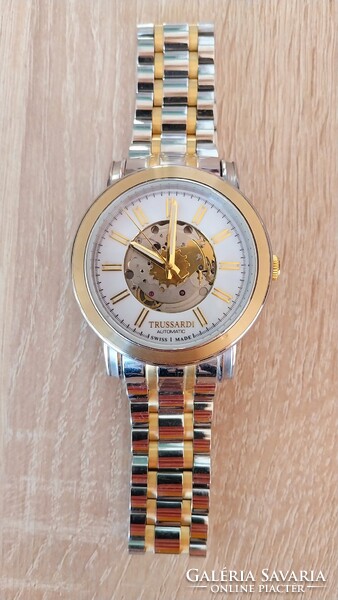 TRUSSARDI CSODÁS 23 KÖVES SVÁJCI SWISS AUTOMATA ÓRA!