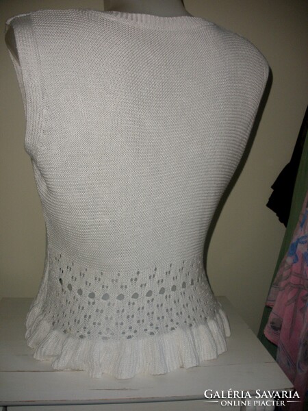 Laza kis nyári pulóver, fehér