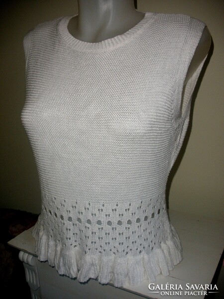 Laza kis nyári pulóver, fehér