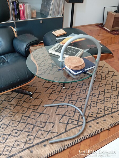 Vintage Ikea üvegasztal, lerakó 1980/90