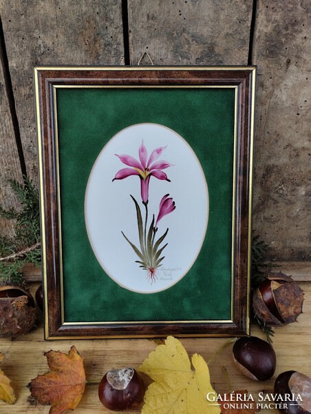 Herendi majolika virág fali dísz kép