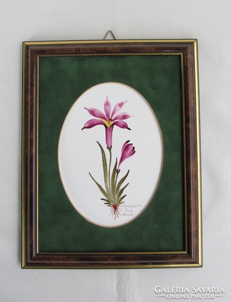 Herendi majolika virág fali dísz kép