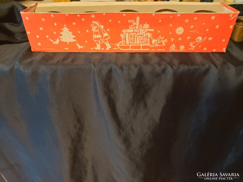 Üveg karácsonyfadísz 9db.