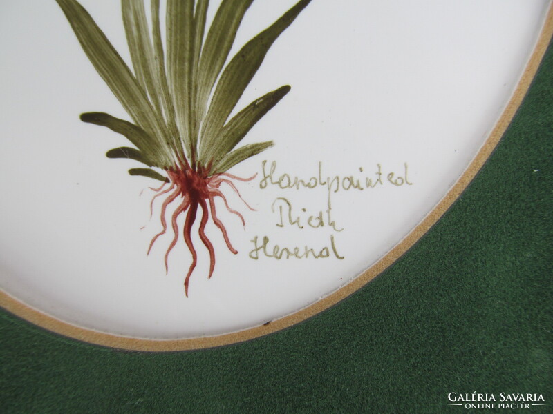 Herendi majolika virág fali dísz kép