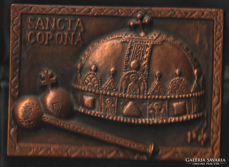 Szent korona Bronz plasztika.