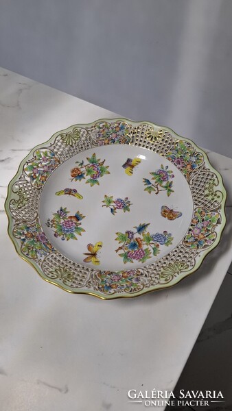 Herendi  porcelán viktória mintás hatalmas fali tál