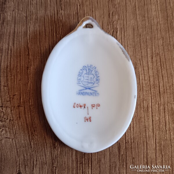 Régi Herendi Paon de Peking mintás porcelán medál