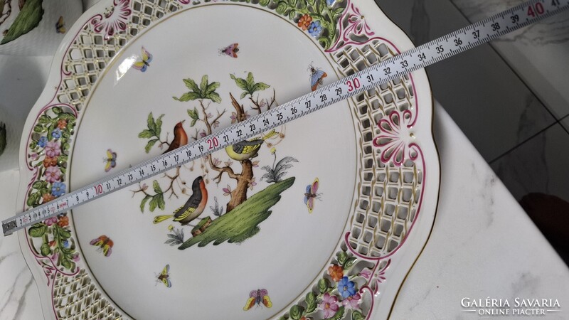 Herendi  porcelán Rothschild mintás vázák és fali tál egyben