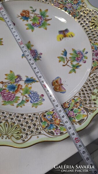 Herendi  porcelán viktória mintás hatalmas fali tál