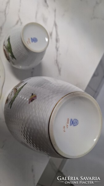 Herendi  porcelán Rothschild mintás vázák és fali tál egyben