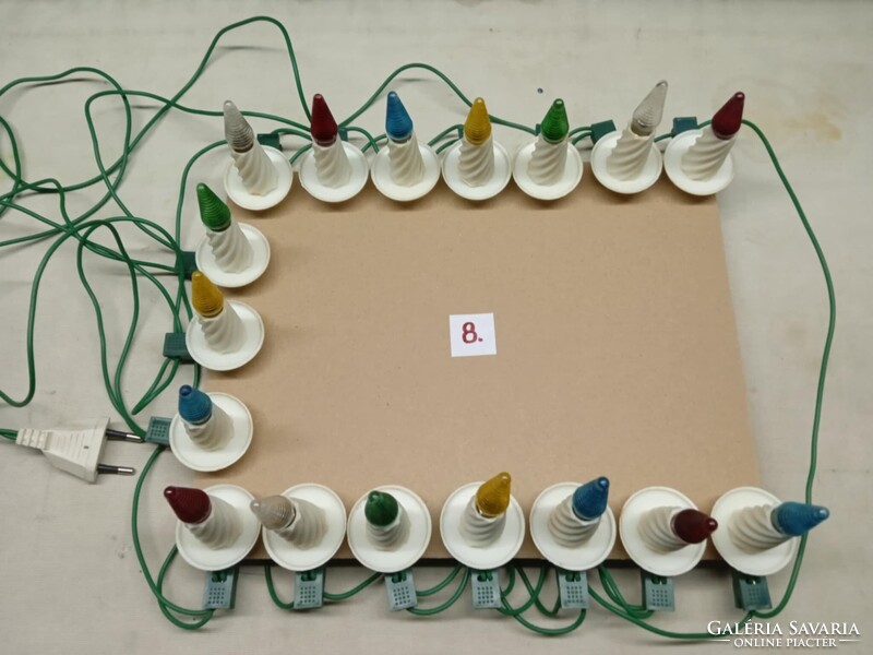 Régi, retró karácsonyfa égősor, izzósor  17 darabos,   --8--