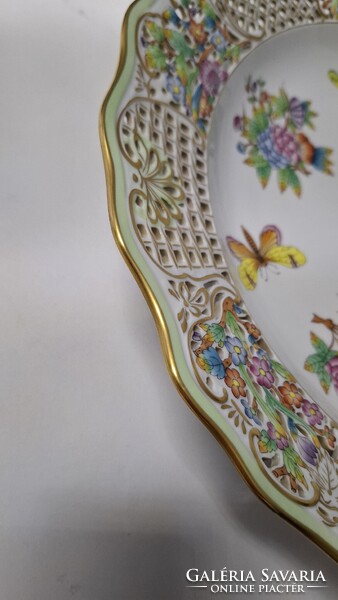 Herendi  porcelán viktória mintás hatalmas fali tál