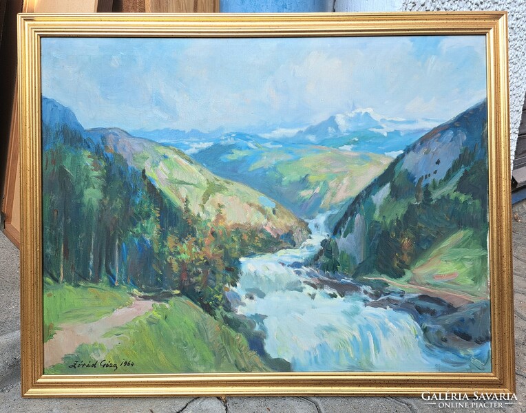 Fairy-tale Mountain Landscape with Creek 80x60 cm in Perfect Frame! Géza Zórád (1890-1969) - Nature