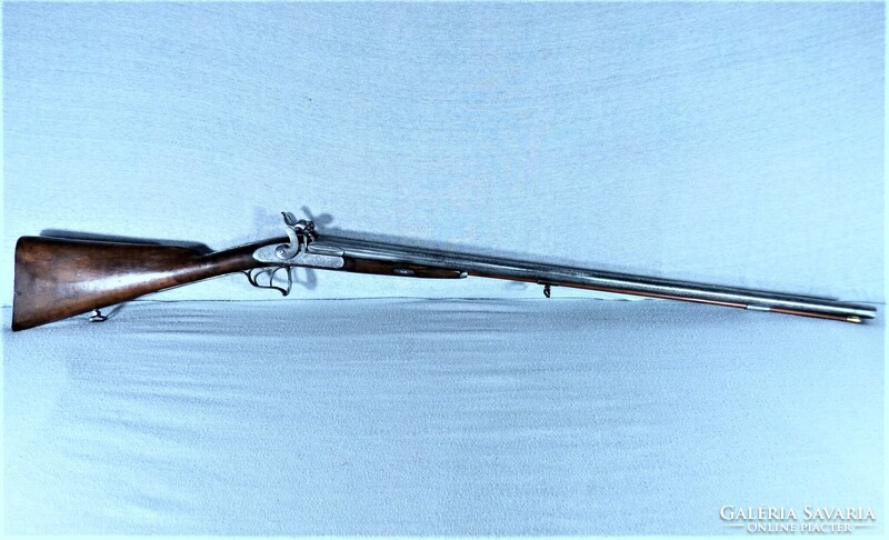 Gorgeous, antique, double-barreled muzzle-loading rifle, ca. 1820!!!