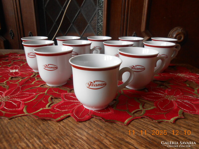 Zsolnay kávés csésze Tramini felirattal