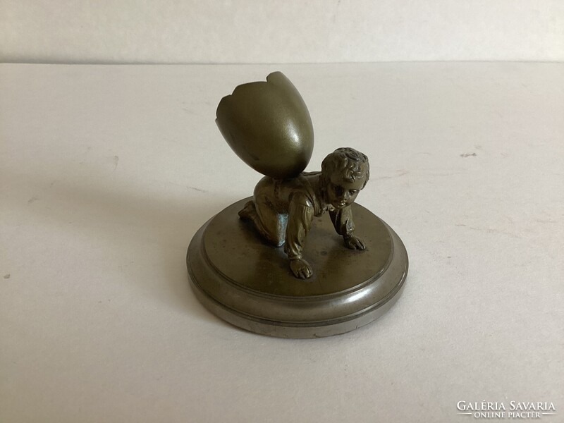 Antik , Bronz fogvájótartó szobor .